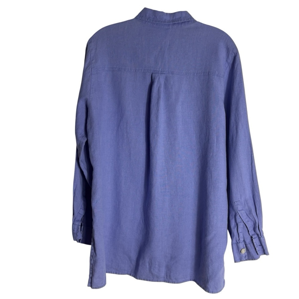 CHICO’s DESIGN 100% Linen Button-Up Shirt — Vintage??? — Size 1 — Missing Button - Picture 5 of 10